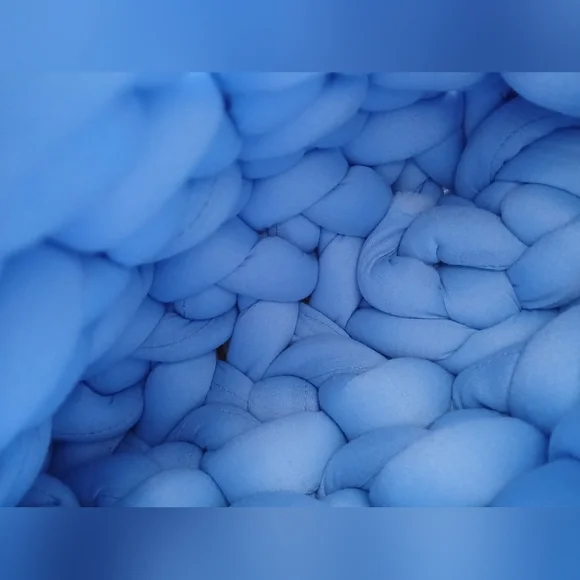 Chunky Knit Blue Handbag - Picture 8 of 8